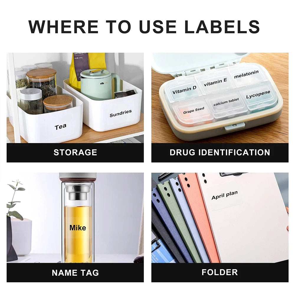 Niimbot Transparent Stickers Label Printer Stickers Portable Printer Niimbot Thermal Paper Labels Official Genuine For B1/B21