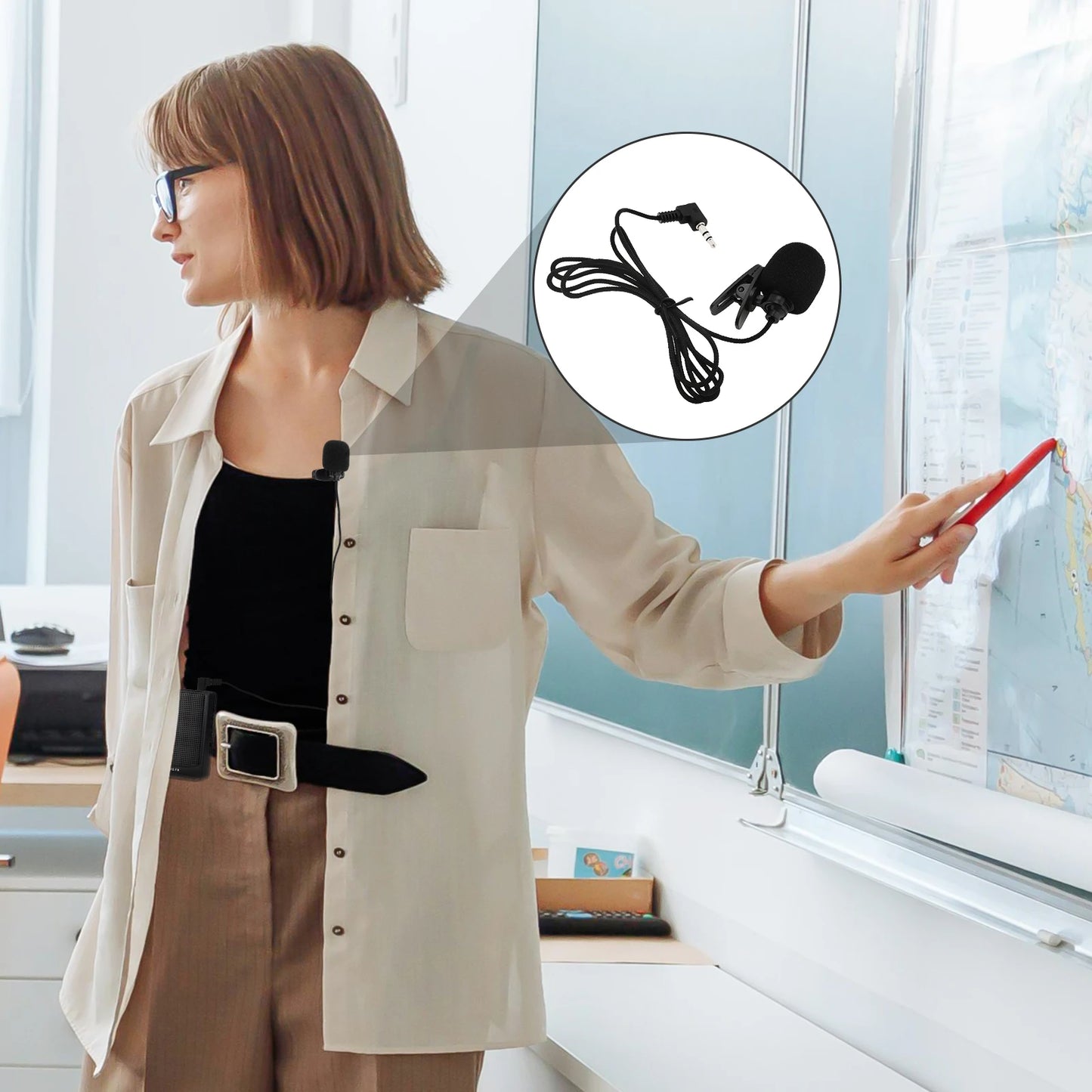 Universal Portable 3.5mm Mini Microphone Hands Free Clip on Microphone Mini Audio for PC Laptop Loudspeaker Mic