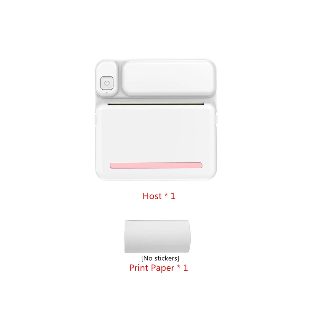 Portable Mini printer,thermal pocket Label printer, for Android or IOS APP, inkless sticker printer, suitable for home, office