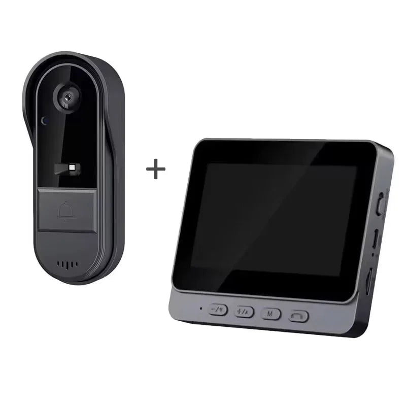 Wireless intercom Doorbell HD Night Vision 4.3in lPs screen Waterproof Visual Doorbell camera smart Home security Video By Bell