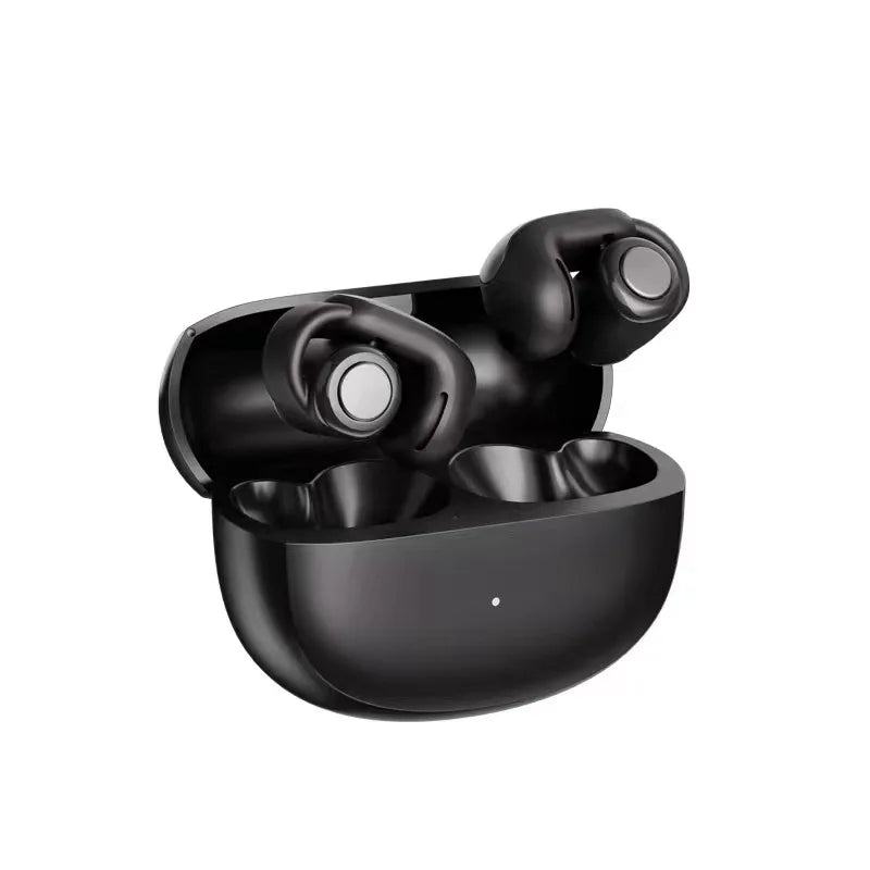 V12 Bluetooth Headset 5.3 Wireless Bone Conduction Headphones Clip Ear Music HD Call Sports Gaming Earphone Earphones HiFi Sound