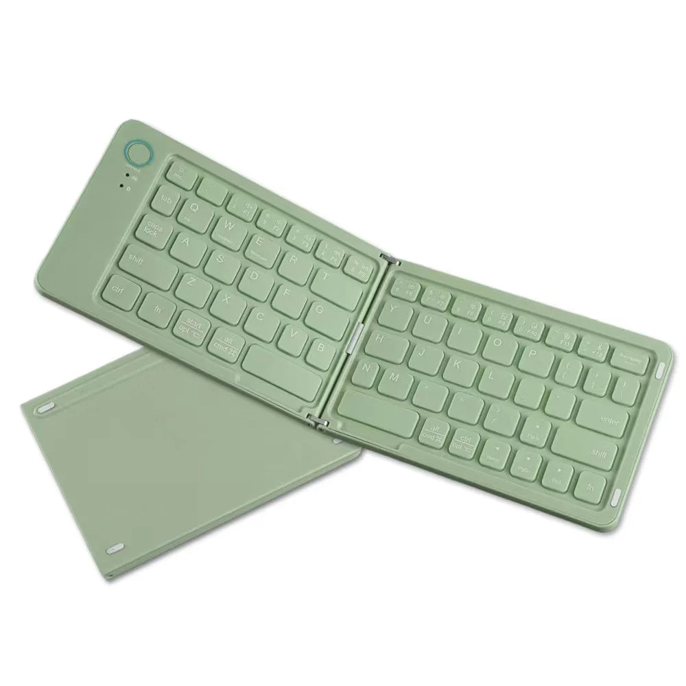 Foldable Keyboard Portable Bluetooth USB-C Rechargeable Ultra Slim Keyboard Compatible IOS Android Windows Smartphone