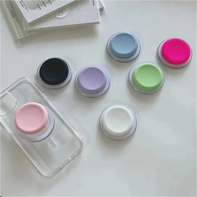 Korea Cute Silicone PopSockets Magnetic Phone Griptok Grip Tok Stand for IPhone 16 15 14 13 12 11 Foldable Holder Lazy Bracket