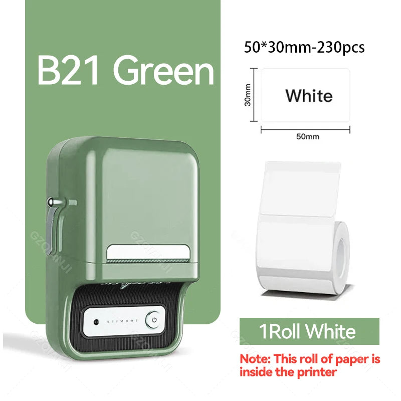Niimbot B21 Wireless Thermal Label Printer Mini Portable Barcode Label Maker Moble Phone Price Tag Sticker Machine 20mm - 50mm
