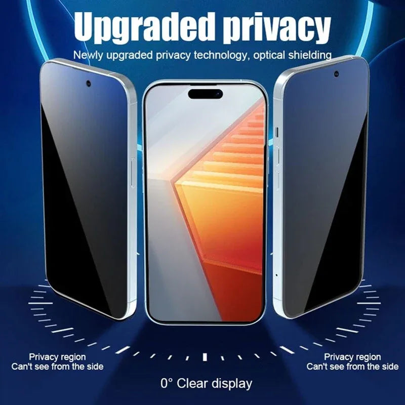 1-3Pcs 8K Dust Free Installation Tempered Glass For iPhone 13 14 16 15 11 12 Pro Max 15 14 Plus X XR XS Privacy Screen Protector