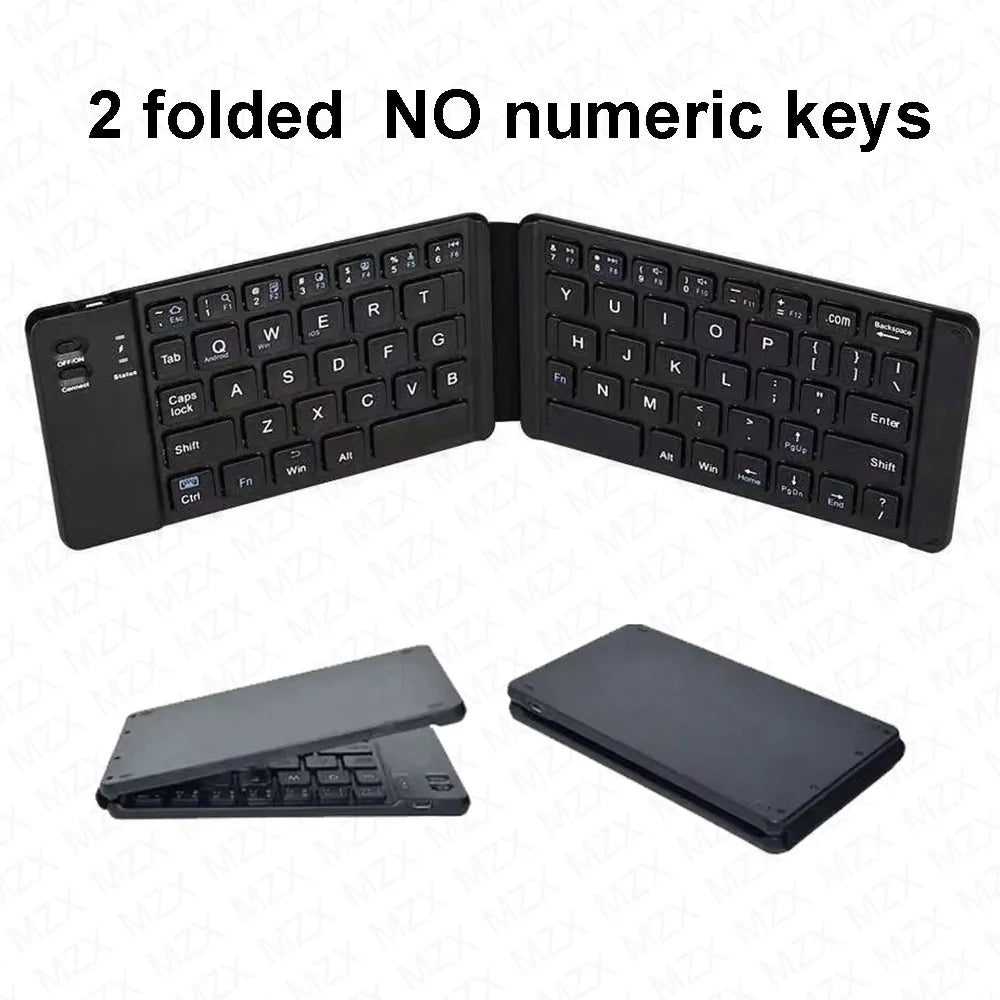 3 Foldable Wireless Keyboard Rechargeable Blutooth Folding with Numeric Keys For iPad PC Tablet Notebook Mini Wireless Keyboard