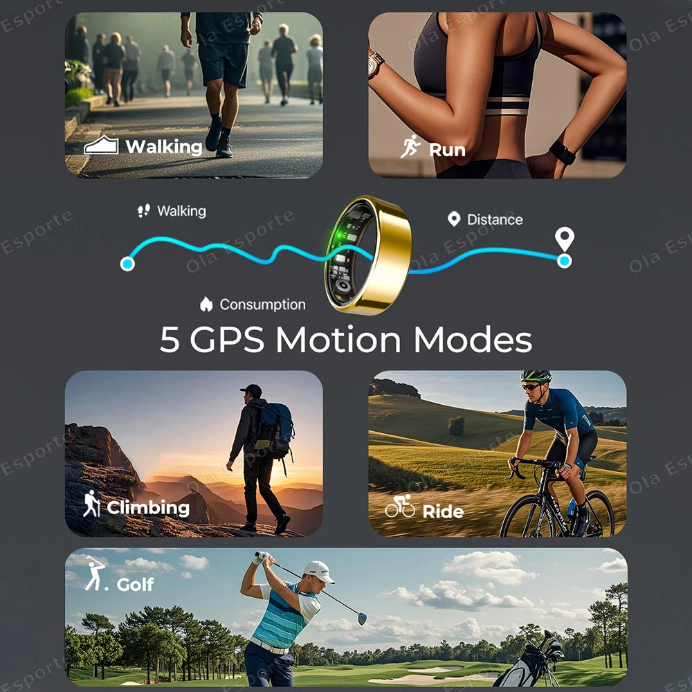 For Xiaomi Men Women Smart Ring With Charging Case Heart Rate Sleep Sport Fitness Tracker 3ATM Take Photo SmartRing Android IOS