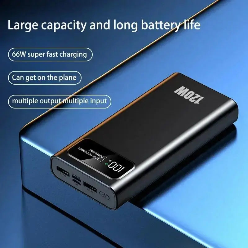 Xiaomi Power Bank 200000mAh 120W Super Fast Charging Battery High Capacity Digital Display Power Bank For iPhone Samsung Huawei
