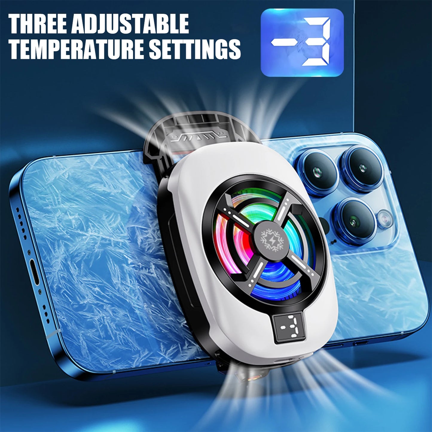 Mini Smart Phone Cooling Fan Gaming Cellphones Gamepad Cooler Fan Universal Mobile Phones Cool Heat Radiator Adjustable