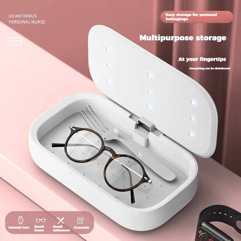 Multifunctional mobile phone sterilizer UVC ultraviolet Germicidal lamp mask jewelry toothbrush mobile phone disinfection box