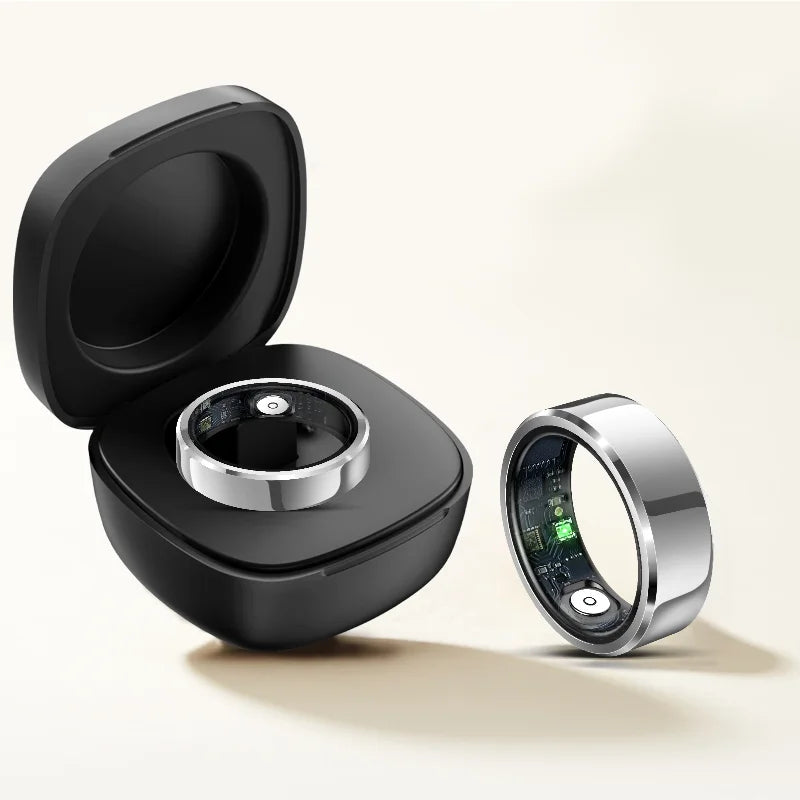 Men smart ring 2025, Sleep & Heart Rate & Stress Tracker, 5ATM Waterproof, R6Pro smart rings for women,Compatible iOS/Android