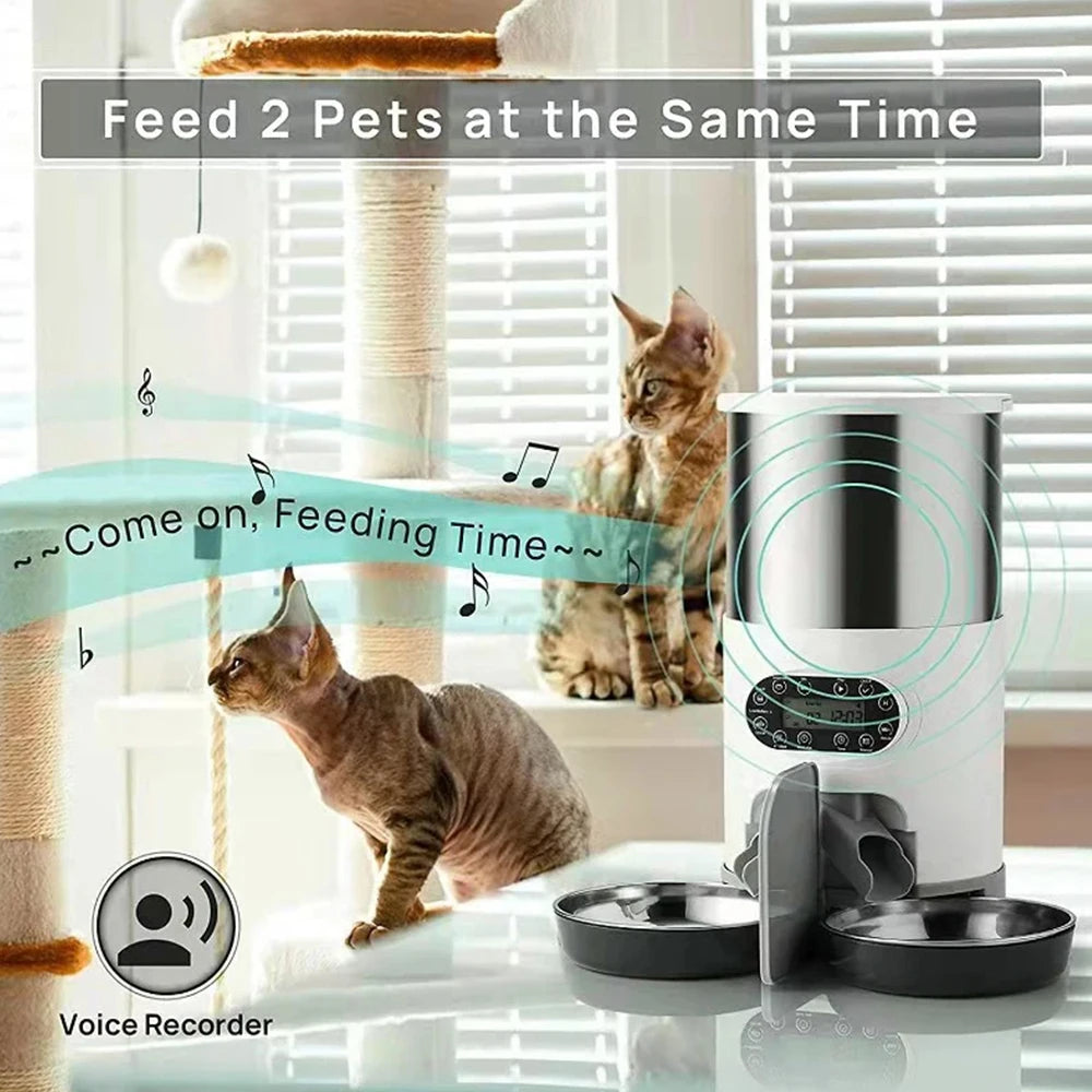Smart Pet Feeder Automatic Cat Food Dispenser Cat Dog Bowl Automatic Cat Feeder Dog Slow Food Machine With Timed Quantitative
