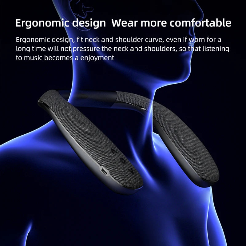 JBJW EBS-908 Neckband Speaker Lightweight Body Bluetooth 5.3 HIFI Stereo HD Call Waterproof Portable Loudspeaker Walking Cycling