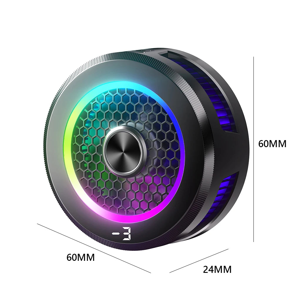 Magnetic & Back-clip Semiconductor Refrigeration Cooling Phone Radiator RGB Lighting 3 Modes for Iphone Android PUBG Game Cooler