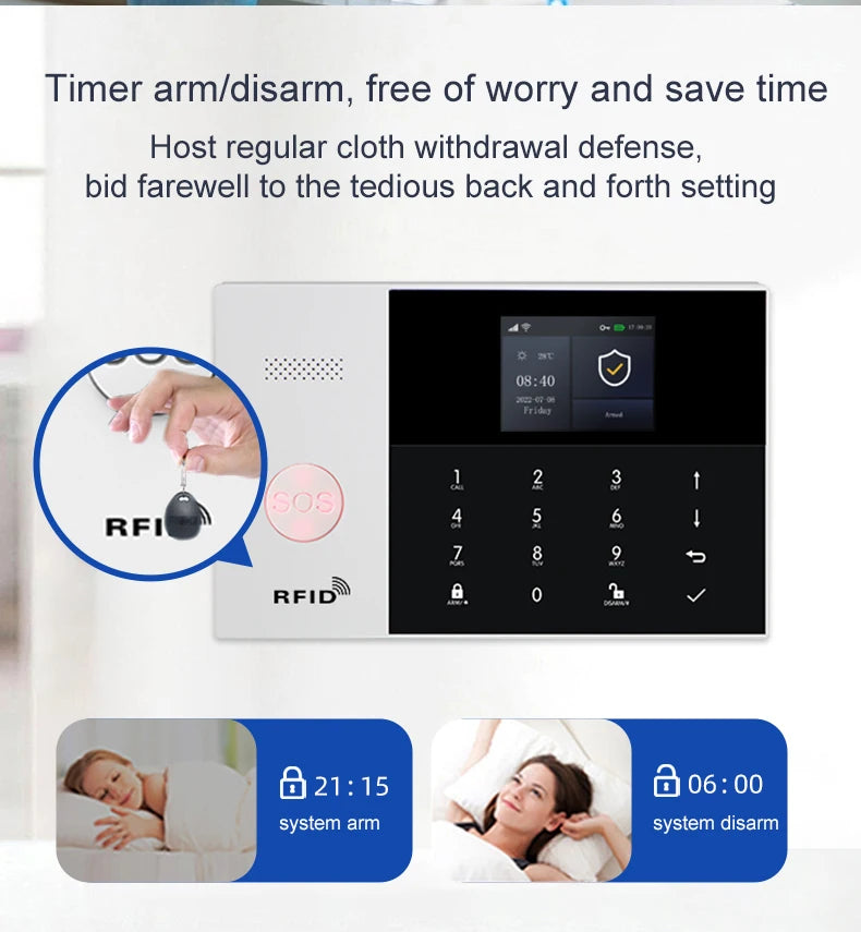 PGSP 4G Smart Home Security Alarm System 433MHz WiFi GSM Super Discount Wireless Home Application Control Home Anti theft Alarm
