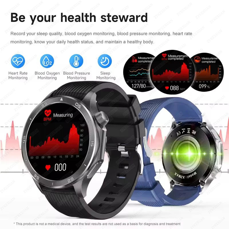 2025 New WATCH X Upgrade Smart Watch Men Watch X2 AMOLED HD Screen Bluetooth Call GPS Trajectory Heart Rate Compass SmartWatch