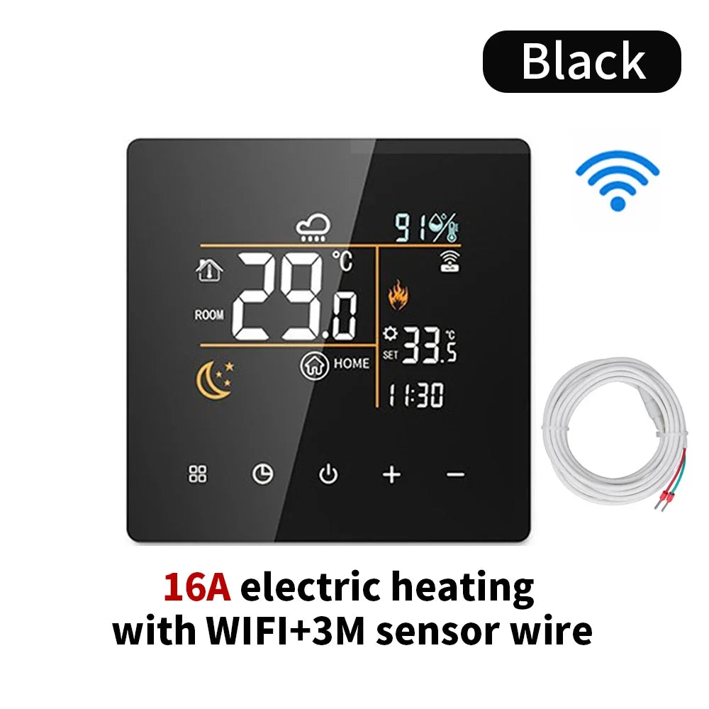Tuya WiFi Thermostat and Hygrometer Digital Temperature Controller Boiler Thermostat Underfloor Heating Home Intelligent Tools