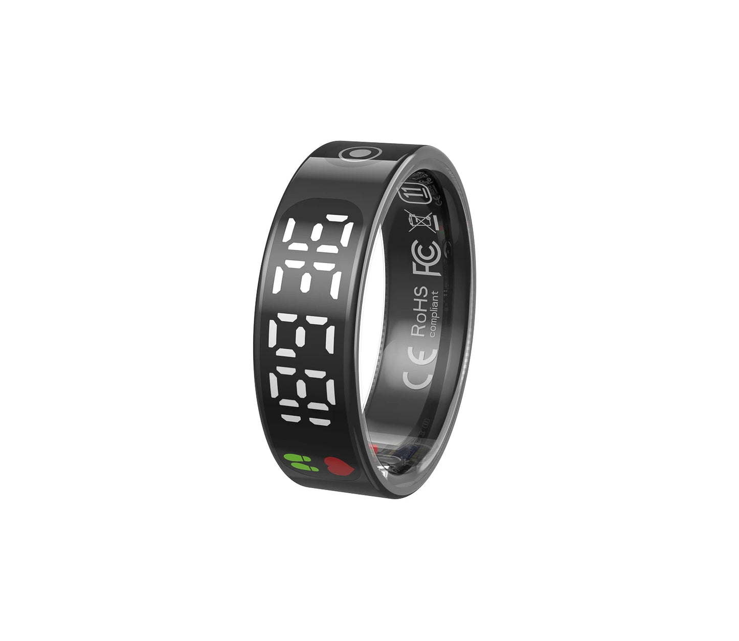 Men for Smart Ring LED Display Screen Heart Rate Blood Oxygen Monitoring Multi Women smart ring Couple Holiday Gift Health rings