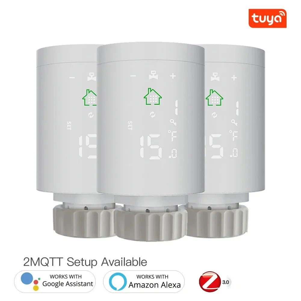 Tuya ZigBee3.0 Smart Thermostat Radiator Valve Programmable Thermostatic Radiator Actuator Temperature Controller Voice Control