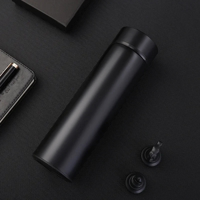 500ml Stainless Steel Insulated Thermos Bottle 316 Intelligent Water Cup High-end Tea Cup Business Gift One Cup with Double Lids