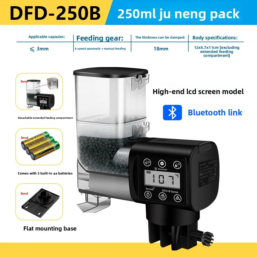Jebao Fish Tank Aquarium Feeder Ornamental Fish Intelligent Large Capacity Timed Feeding Device