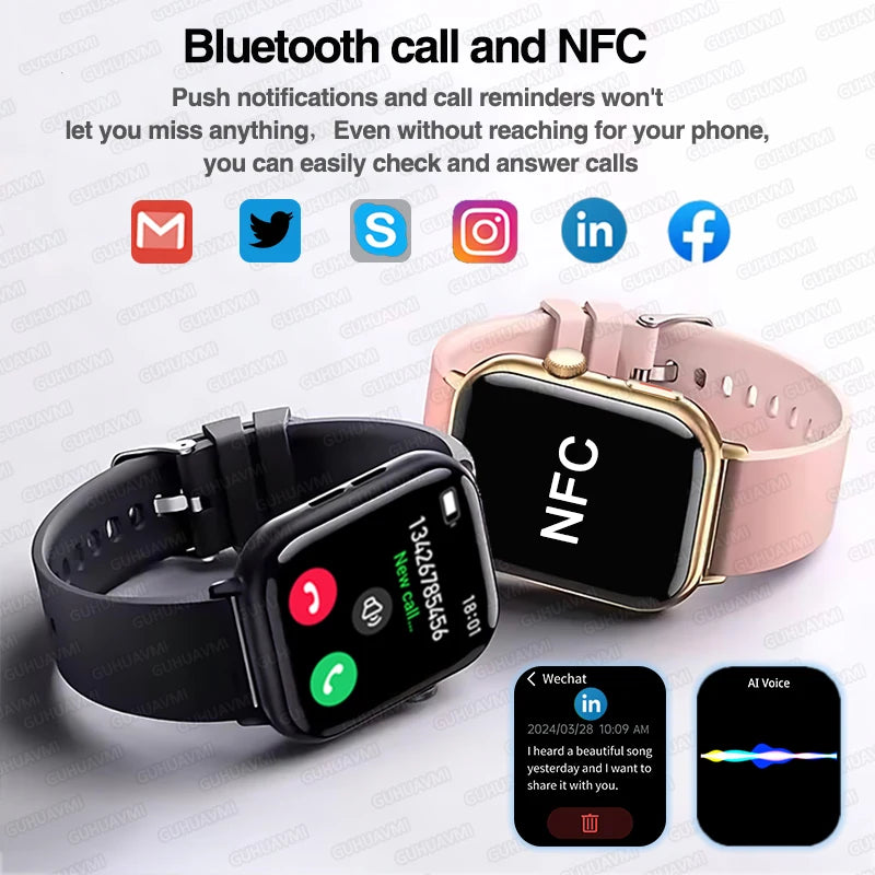 2025 New For Xiaomi Series 10 NFC Watch Men AMOLED Screen Bluetooth Call GPS Sport Waterproof Health Tracker Smartbracelet Women