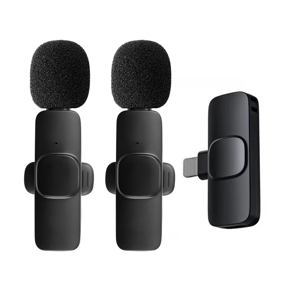 Wireless Lavalier Microphone Live Broadcast Game Mic Noise Cancelling Audio Video Recording Mini Mic for iPhone Android Xiaomi