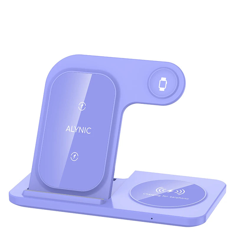 300W Fast Wireless Charger Stand Pad Foldable Fast Charging Station Dock for iPhone 16 15 14 13 12 Pro Max Apple Watch Airpods