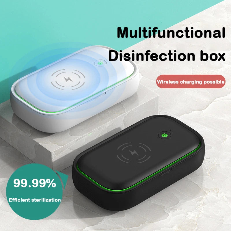 UTHAI UV mobile phone disinfection box wireless charging 15W multifunctional disinfection box sterilization machine SP48