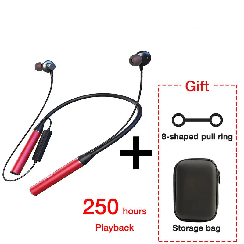 EARDECO 180 Hour Playback Bluetooth Headphone with Mic Wireless Headphones Bass Sport Wireless Earphones Headset Neckband Stereo