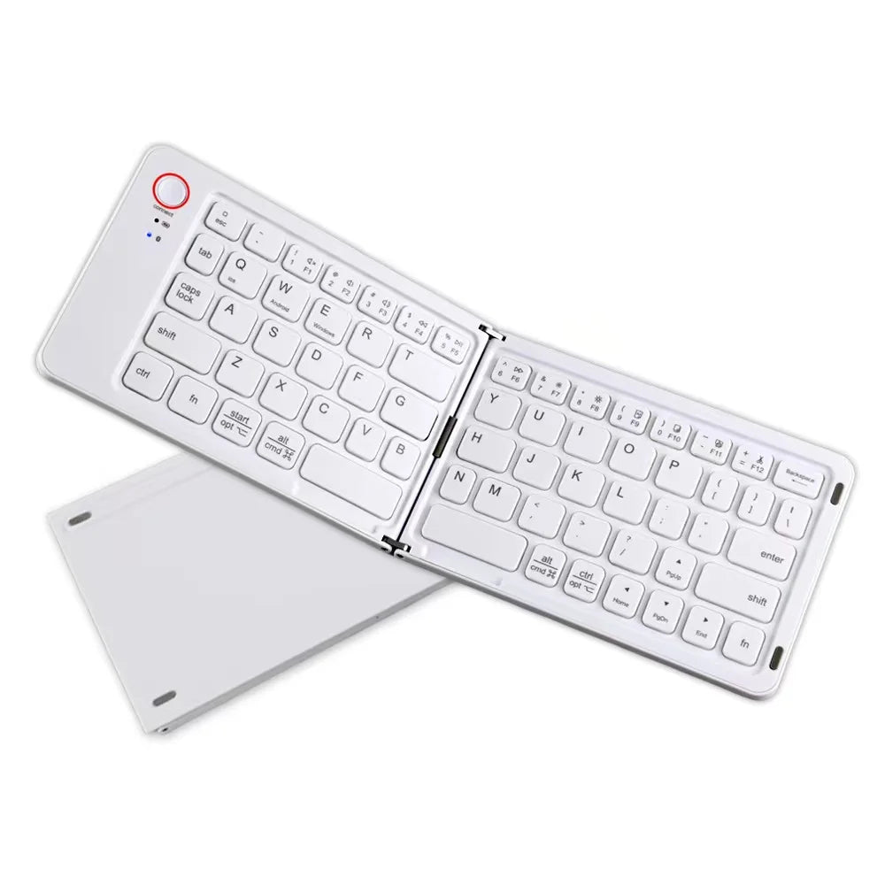 Foldable Keyboard Portable Bluetooth USB-C Rechargeable Ultra Slim Keyboard Compatible IOS Android Windows Smartphone