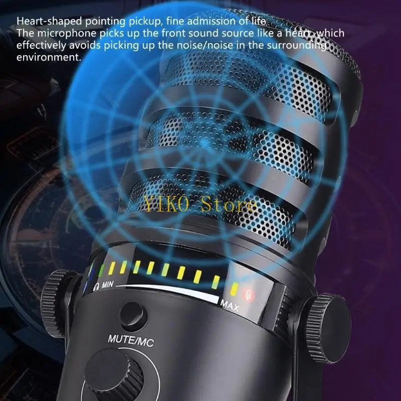 K32C Durability USB Dynamic Microphone For Music Production Broadcasting Mic