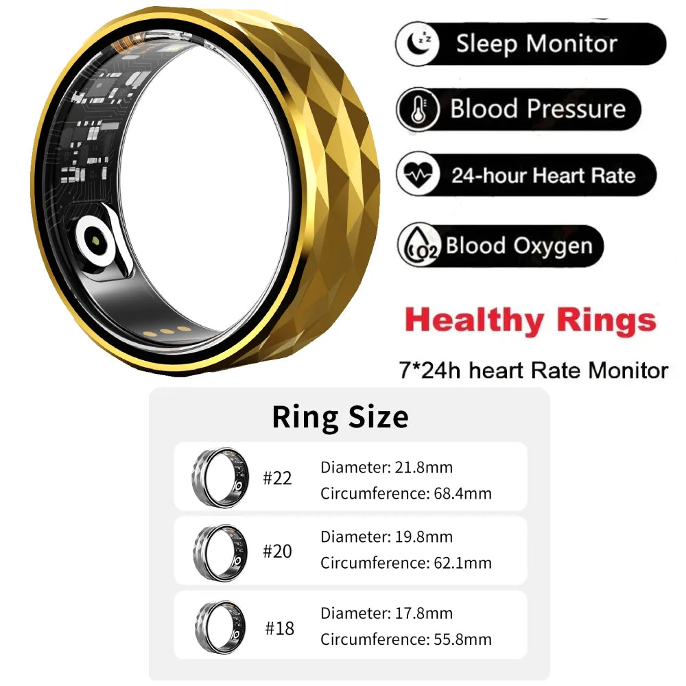 Zordai R12 For XIAOMI New Men Smart Ring Heart Rate Blood Oxygen Health Tracker Ring Exercise Records Calorie Multi Sports Mode