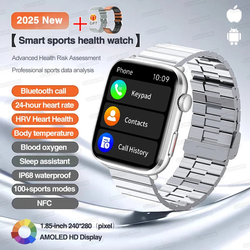 2025 New For Xiaomi Series 10 NFC Watch Men AMOLED Screen Bluetooth Call GPS Sport Waterproof Health Tracker Smartbracelet Women