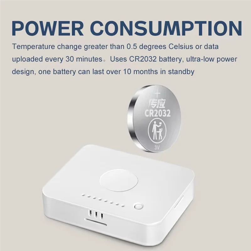 ABUO-Tuya Zigbee Smart Temperature And Humidity Sensor Humidity Monitoring For Alexa Google Assistant