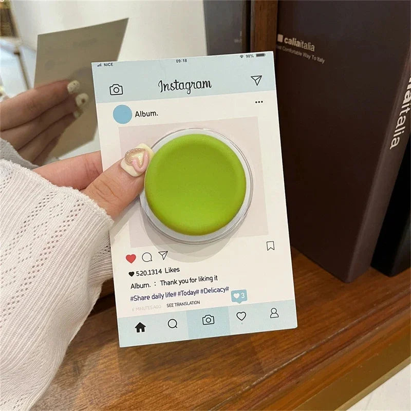 Korea Cute Silicone PopSockets Magnetic Phone Griptok Grip Tok Stand for IPhone 16 15 14 13 12 11 Foldable Holder Lazy Bracket