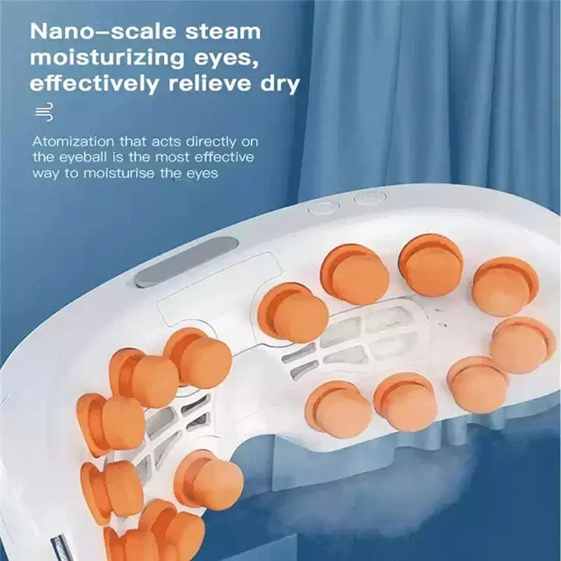 Nano Steam Smart Eye Massager with Bluetooth Music Vibrating Hot Compress Air Bag Sleep Mask for Eye Fatigue Relief and