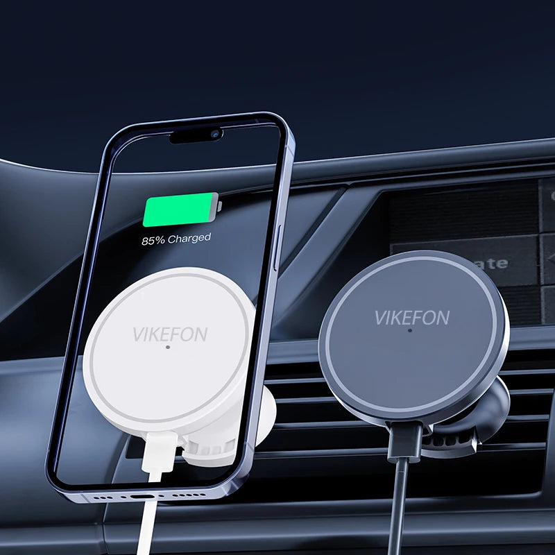 Car Air Outlet Wireless Charger Phone Stand For Magsafe iPhone 16 15 14 13 12 Pro Max Air Vent Cell Magnet Fast Charging Station