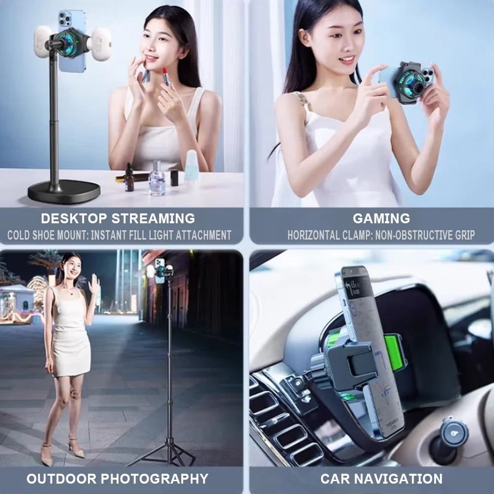 JOPREE H06 Pro Mobile Phone Cooler Silent Semiconductor Cooling Device Cooling Back Clip Fast Ice Freezing Water-cooled Fan