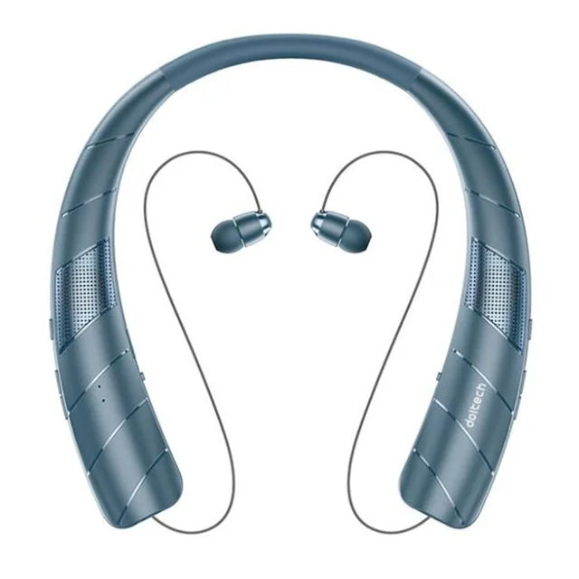 Neckand Bluetooth Earphones Speaker 2 in 1 Smart Column Surround Stereo Wireless Music Soundbar Portable Waterproof Long Working