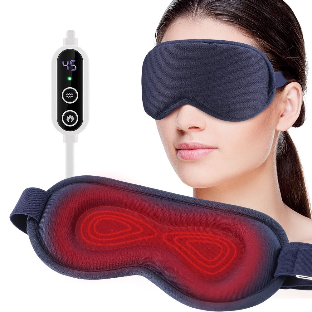 3D Heating Steam Eyeshade Sleeping Eye Mask Constant Temperature Hot Compress Smart Timing Sleep Shading Relieve Eye Fatigue