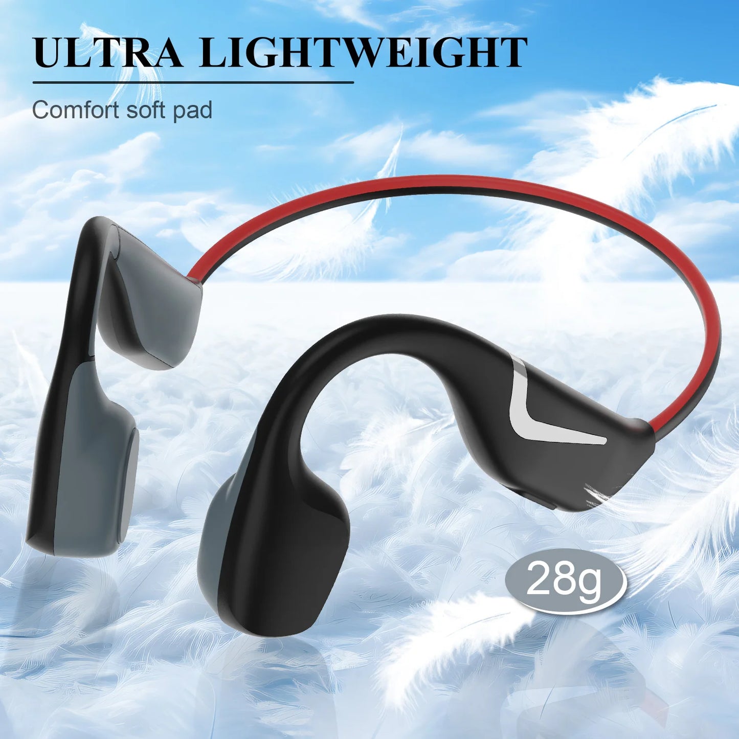 PARAMITA Dv68 Pro New Night Running glow-in-the-dark Sports Headphones Waterproof bone conduction headphones suitable for outdoo