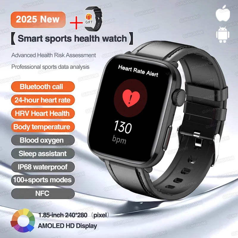 2025 New For Xiaomi Series 10 NFC Watch Men AMOLED Screen Bluetooth Call GPS Sport Waterproof Health Tracker Smartbracelet Women