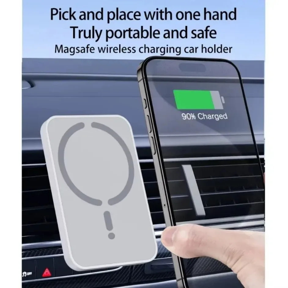 Car 30W Magnetic Wireless Charger Air Vent Clip Phone Holder For Magsafe iPhone 16 15 14 13 12 Pro Max Fast Car Charging Stand