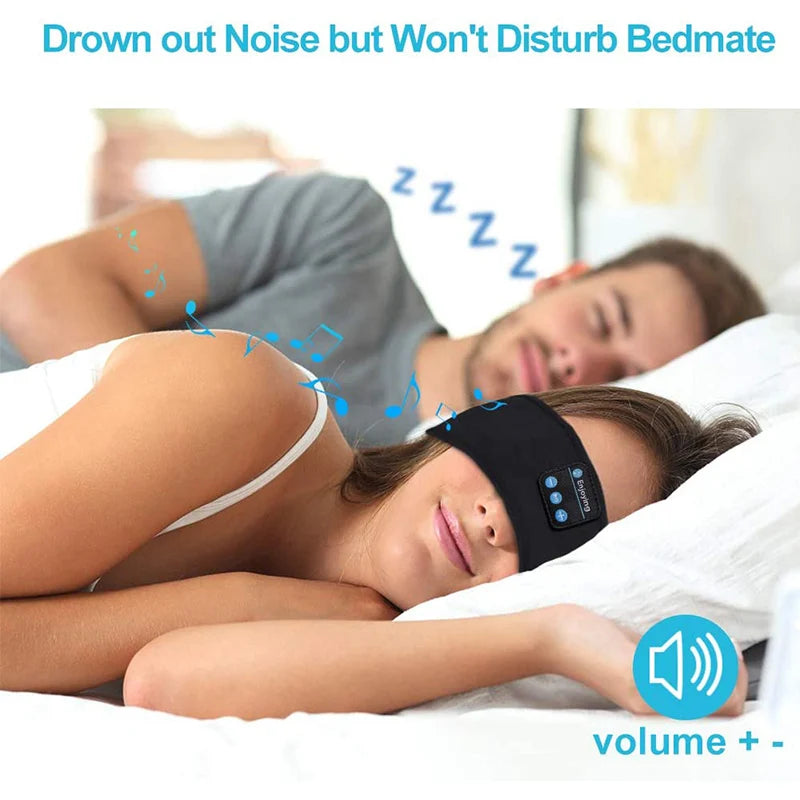 Wireless Bluetooth Earphone Sleeping Band Music Headphones Soft Elastic Comfortable Eye Mask Sleep Headset for Side Sleeper