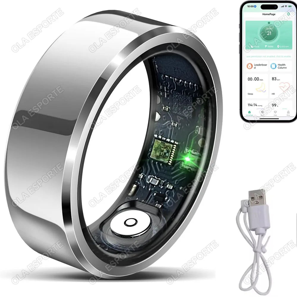 2025 New For Xiaomi Smart Ring Men Women, Heart Rate and Blood Oxygen Monitor Smartring IP68 & 5ATM Waterproof, Multi-sport Mode