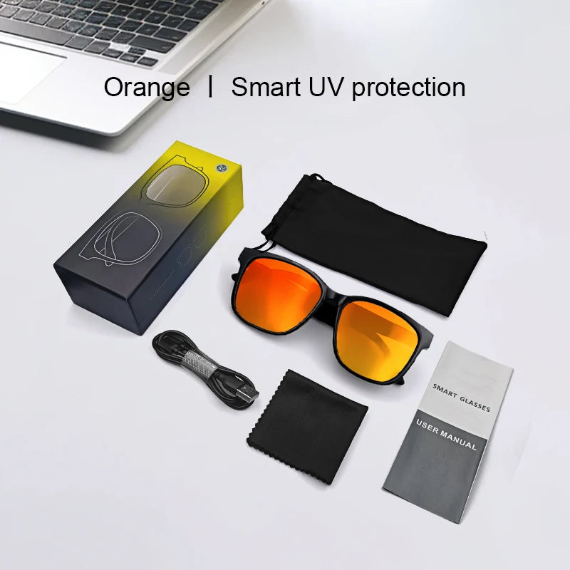 Smart Glasses Bluetooth Make Receive Call Music Camera Noise Reduction UV 400 Anti Blue Light Glasses TWS Men Women Gifts