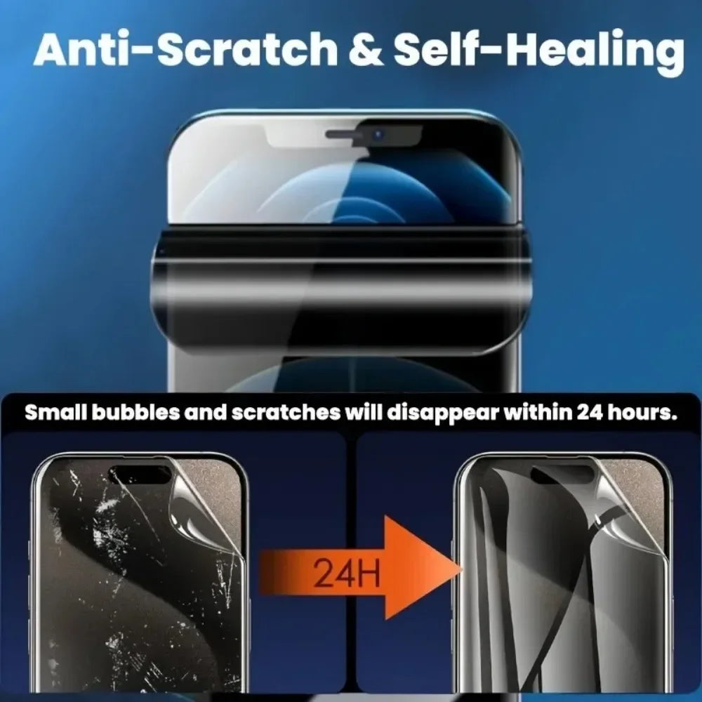 3Pcs Anti-Spy Hydrogel Screen Protector for iPhone 16 15 14 13 12 11 Pro Max 12 13 Mini X XR XS Max 7 8 Full Cover HD Privacy