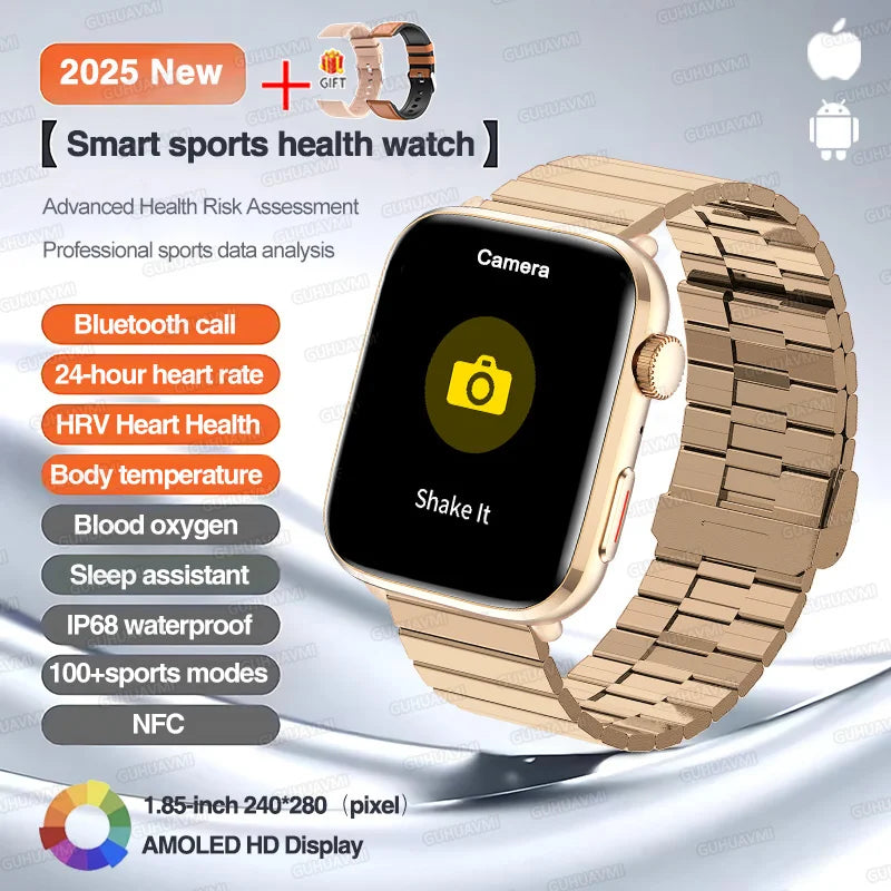 2025 New For Xiaomi Series 10 NFC Watch Men AMOLED Screen Bluetooth Call GPS Sport Waterproof Health Tracker Smartbracelet Women