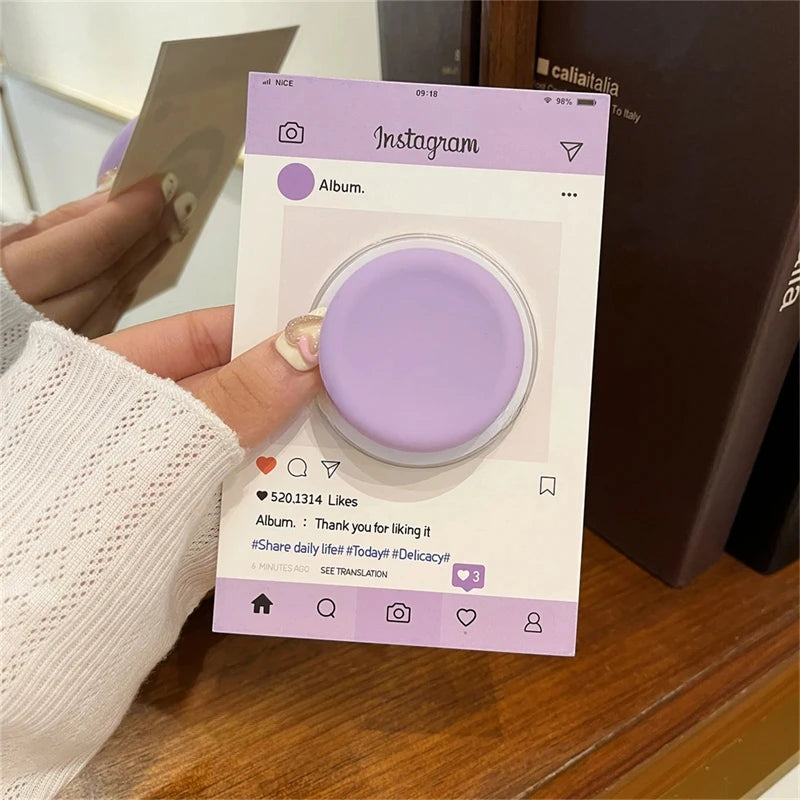 Korea Cute Silicone PopSockets Magnetic Phone Griptok Grip Tok Stand For iPhone 16 Foldable Wireless Charging MagSafe Holder